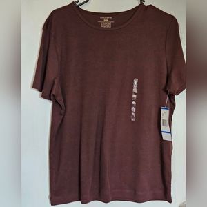 NWT Jones New York sport brown tee Women's XL